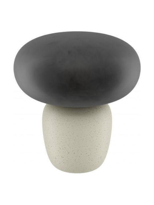 Eglo Cahuama Ceramic Table Lamp for Socket E27 with Black Shade and White Base