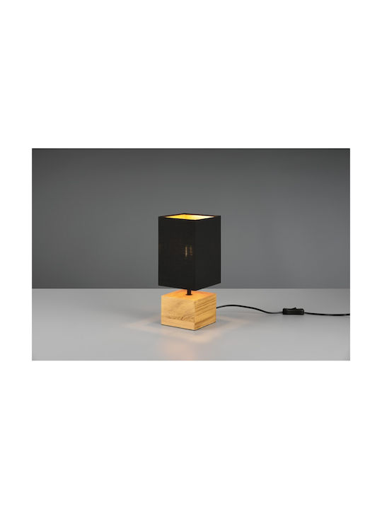 Trio Lighting Metal Table Lamp for Socket E14 with Black Shade and Beige Base