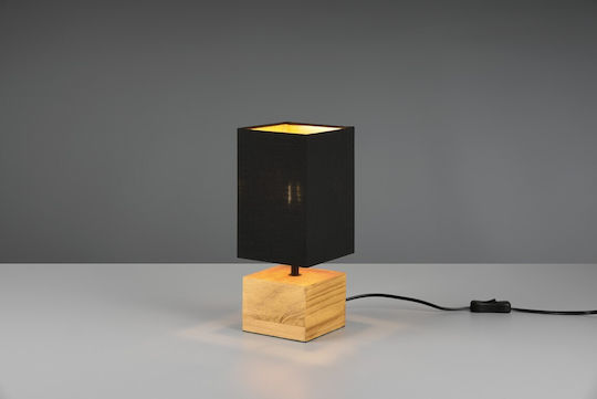 Trio Lighting Metal Table Lamp for Socket E14 with Black Shade and Beige Base