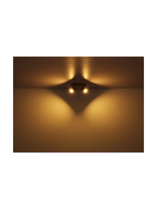 Globo Lighting Robby Διπλό Σποτ με Ντουί GU10 σε Μαύρο Χρώμα