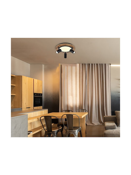 Globo Lighting Kassu Triplu LED Alb Cald Spot în Culoare Negru
