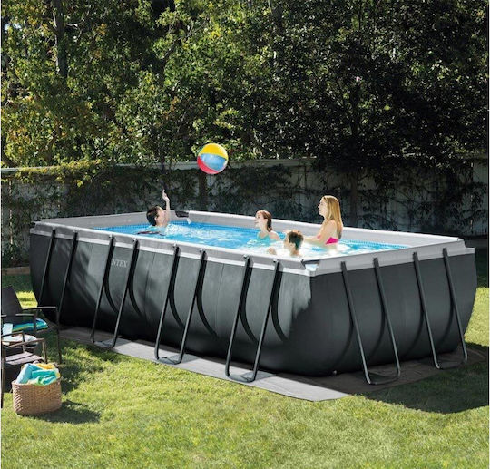 Intex Ultra XTR Schwimmbecken PVC 17203lt mit Metallic-Rahmen 548x274x132cm Schwarze