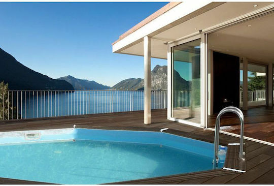 Interline Round Swimming Pool 29.98 Liters Wooden Beige