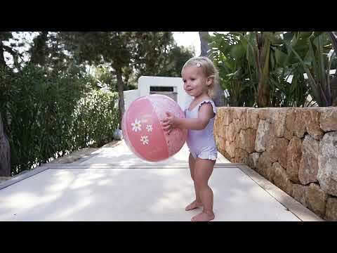 Little Dutch Sailors Bay Children's Round Inflatable PVC Swimming Pool Gray
