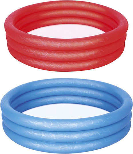 Bestway Παιδική Στρογγυλή Πισίνα PVC 282lt Φουσκωτή 152x30εκ. Κόκκινη