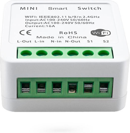 DeTech Smart Switch 1 Channel Wi-Fi 16A
