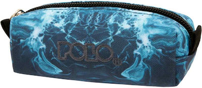 Polo Art Pencil Case Barrel with 1 Compartment Blue