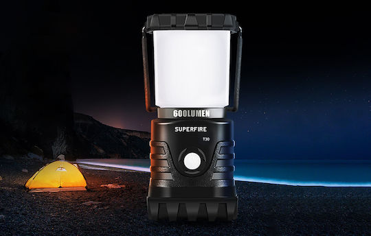 Superfire Laterne LED Wiederaufladbar Für Camping Mit Taschenlampe & Powerbank 600lm 8.4W