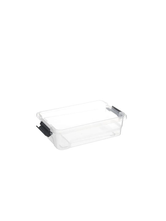 Plastic Storage Box with Lid Transparent 15.5x22.22x7.1cm 1pcs