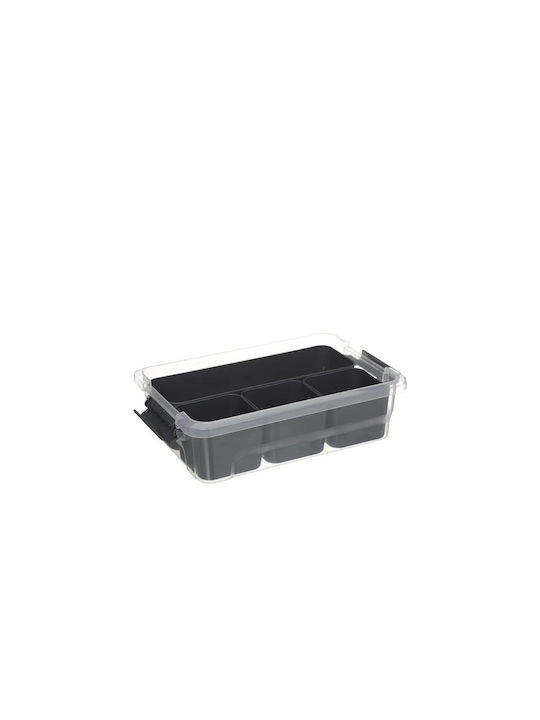 Plastic Storage Box with Lid Transparent 15.5x22.22x7.1cm 1pcs