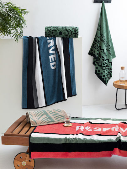 Palamaiki Beach Towel Cotton Green 160x90cm.