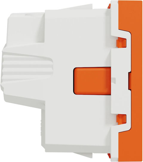 Schneider Electric Unica Single Power Safety Socket Orange