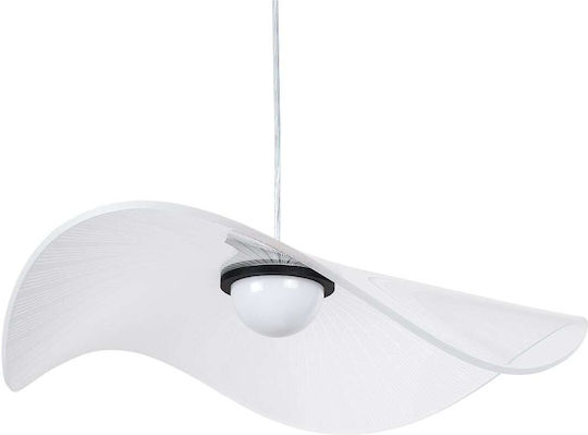 GloboStar Acrylica Висящо Таванно Осветително Тяло Черно LED с Регулируемо Бяло Светлина 66x66x15см
