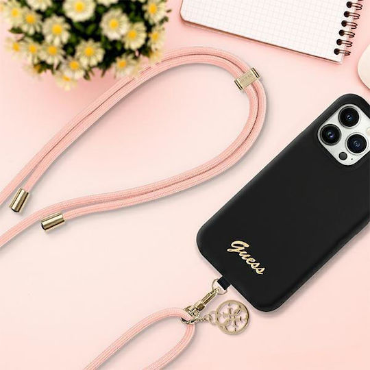 Guess Universal Adjustable Neck Strap Λουράκι Λαιμού για Κινητά Ροζ