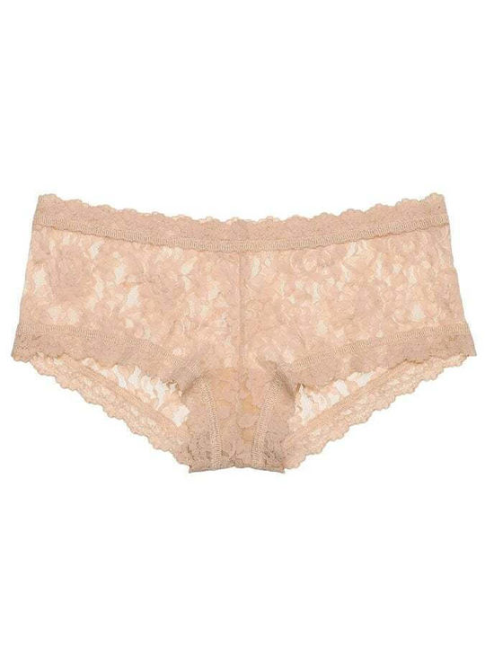 HANKY PANKY WOMEN'S BEIGE OPEN BOXER SLIP