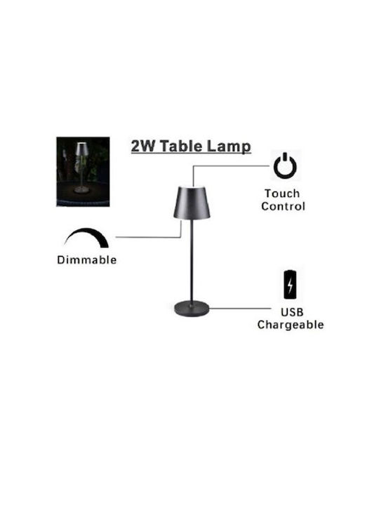 Eurolamp Outdoor Floor Lamp LED Outdoor 3.5W with Warm White Light IP54 Black