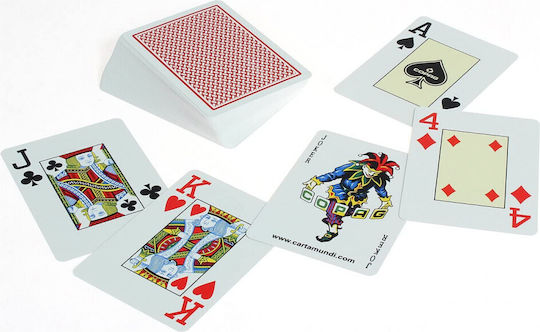 Cartamundi Texas Hold'Em Τράπουλα Πλαστικοποιημένη για Poker Κόκκινη