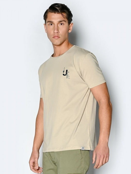 Brokers Jeans Herren T-Shirt Kurzarm Beige