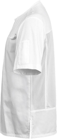 Clement Design Coat Chef Unisex White with Short Sleeve B-Shirt