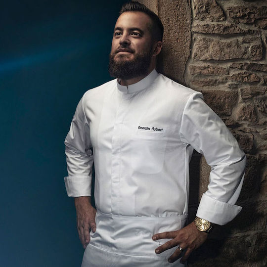 Clement Design Σακάκι Σεφ Ανδρικό Λευκό με Μακρύ Μανίκι Mantova