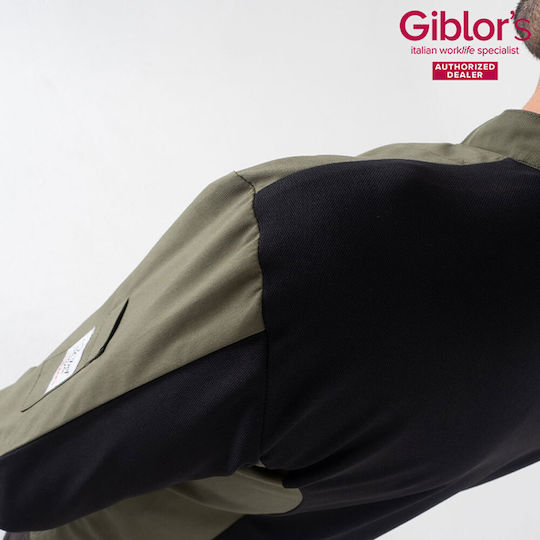 Giblor's Haina Bucătar Unisex Kaki cu Mânecă lungă Raul
