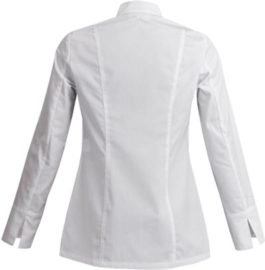 Clement Design Mantel Koch Damen Weiß mit Langärmelig Sienne