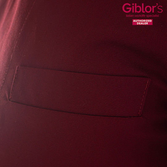 Giblor's Coat Chef Unisex Burgundy with Long Sleeve