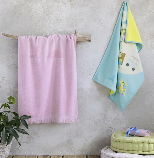 Nima Paradiso Prosoape de plajă pentru copii Roz 140x70cm