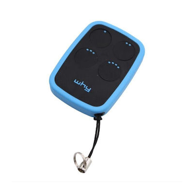 Sicetech Why Evo 4-Channel Cloning Garage Door Remote Control with Stable Code 868MHz Blue