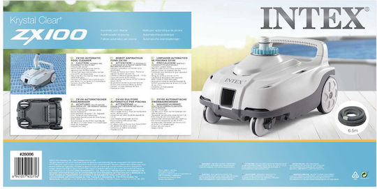 Intex ZX100 Pool Robotic Cleaner Suction for Bottom and Walls with 1.5L Filter