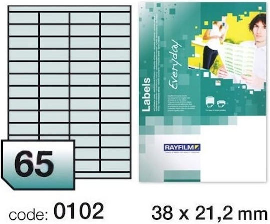 Rayfilm 6500 Αυτοκόλλητες Ετικέτες Α4 Ορθογώνιες Everyday 38.1x21.2mm