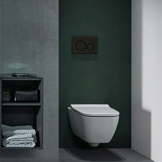 Geberit Sigma 20 Spülplatten für Toiletten Doppelspülung Schwarz Glänzend