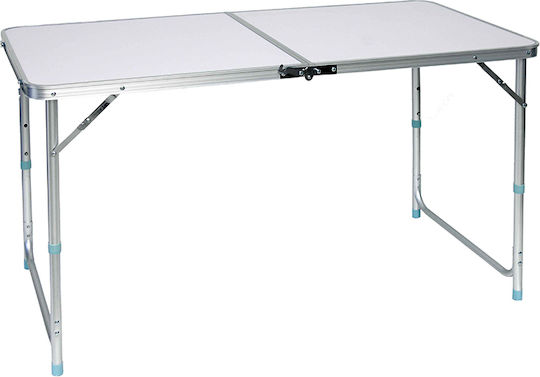 Sidirela Table Aluminum for Camping Foldable in Case 70x50x60cm White