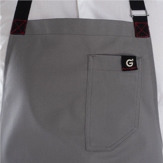 Giblor's Ποδιά Barista / Bartender Ολόσωμη Γκρι