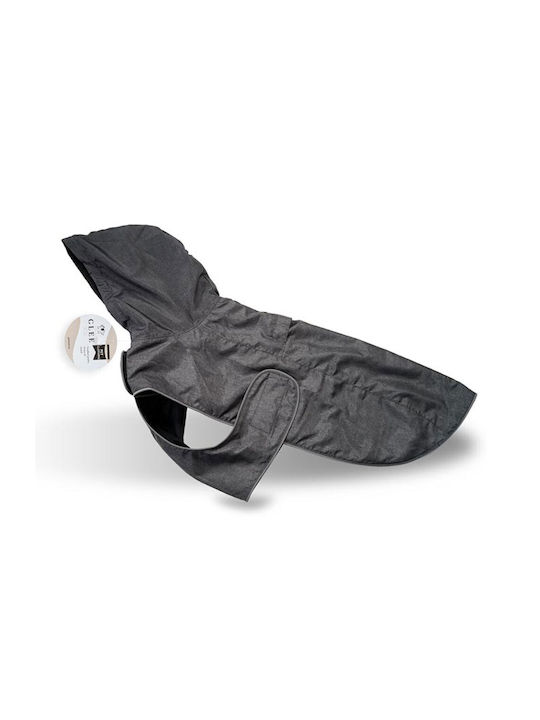 Glee Inverno Hundemantel Wasserdicht Kapuzen Gray Groß mit Rückenlänge 40 cm.