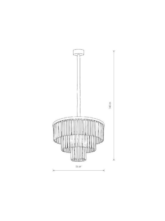 Nowodvorski Candelabru Ø56cm Cu Cristale Negru
