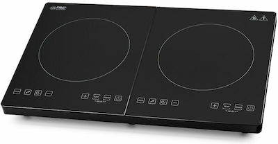 First Austria Fa 5095 4 Διπλή Tabletop Inductive Commercial Electric Burner with 2 Hearths 3.5kW 61x42.5x10.5cm FA-5095-4