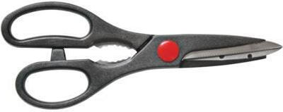 Amtech Scissors 22.8cm with Metallic Blade Black