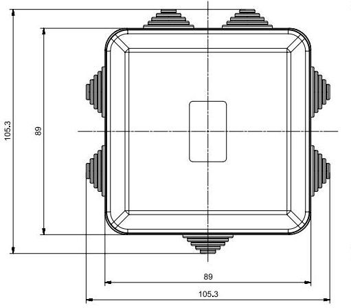 Scame Surface-Mounted Electrical Box Branching IP55 in Gray Color 680.003