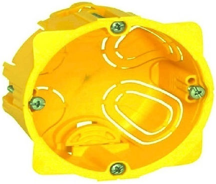 Courbi Eingelassenes Elektroinstallationsgehäuse für Gipskarton in Gelb Farbe