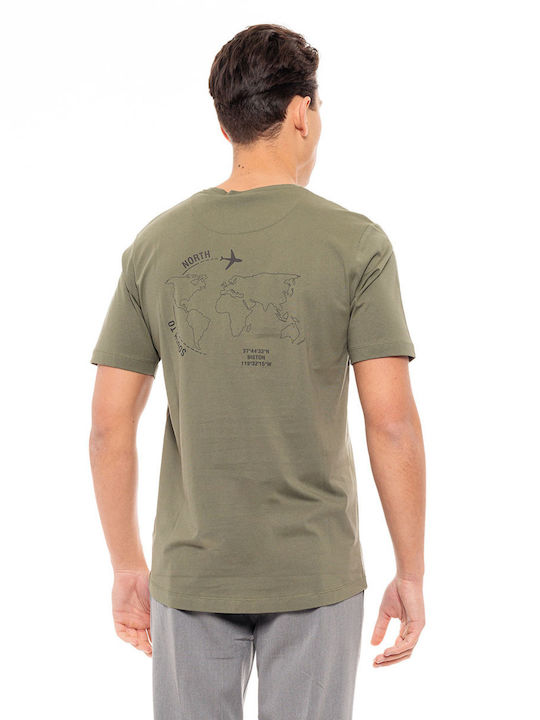 Biston Herren T-Shirt Kurzarm Khaki