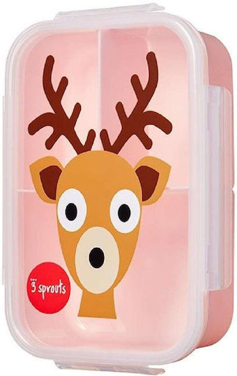 3 Sprouts Plastic Kids' Food Container Pink x x 6.4cm
