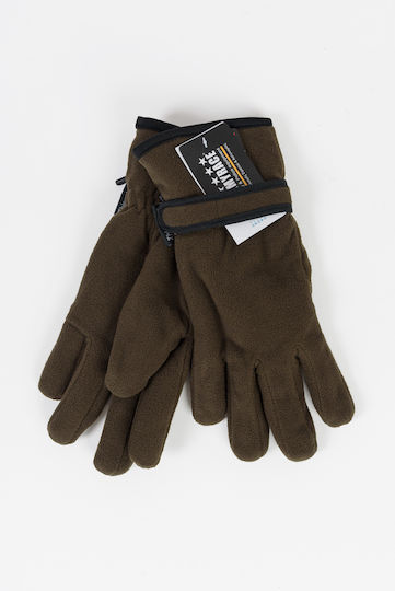 Army Race Fleece Thinsulate Military Gloves Khaki In Khaki Colour