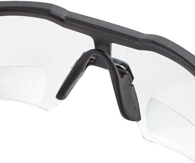 Milwaukee Safety Glasses for Protection with Transparent Lenses with Corrective Lens +2