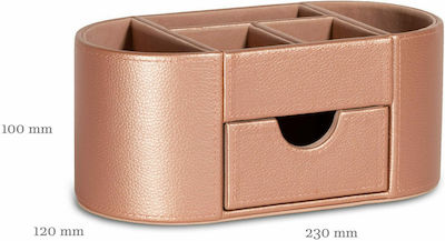 Leather Desk Organizer Blush 4240 23x10cm.