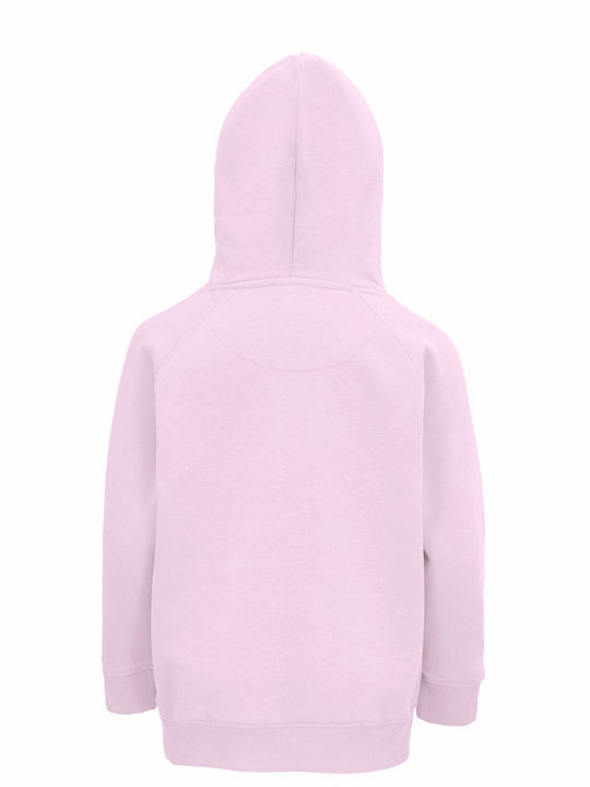 Kinder Unisex Bio-Hoodie "Mittwoch Addams Logotyp" Cremiges Rosa