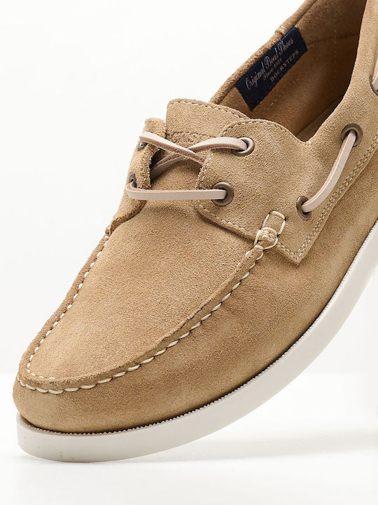 Мъжки Sailing Pro.Sailing.S Beige Leather Leather Castor Docksteps