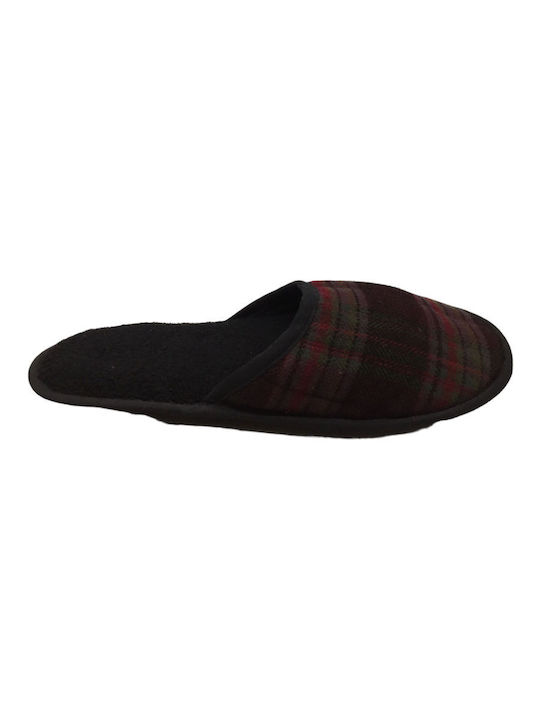 Slippers unisex plaid fabric slippers Amaryllis 2211-Bordo