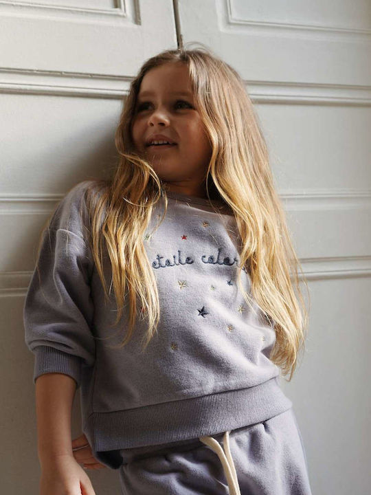 Kids sweatshirt with embroidered details-Etoile coloree 9M-10Y Konges Slojd