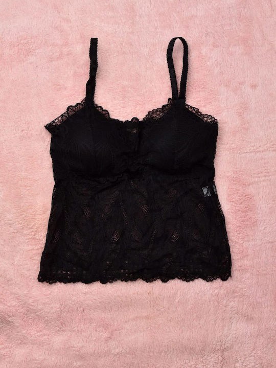 Women's bralette with lace Black 17959